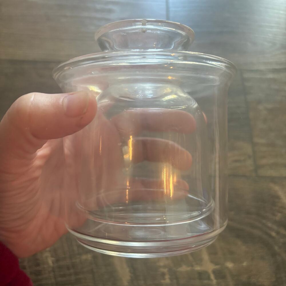 Vintage Clear Glass Butter Bell Dish Container 4 Inches Standard